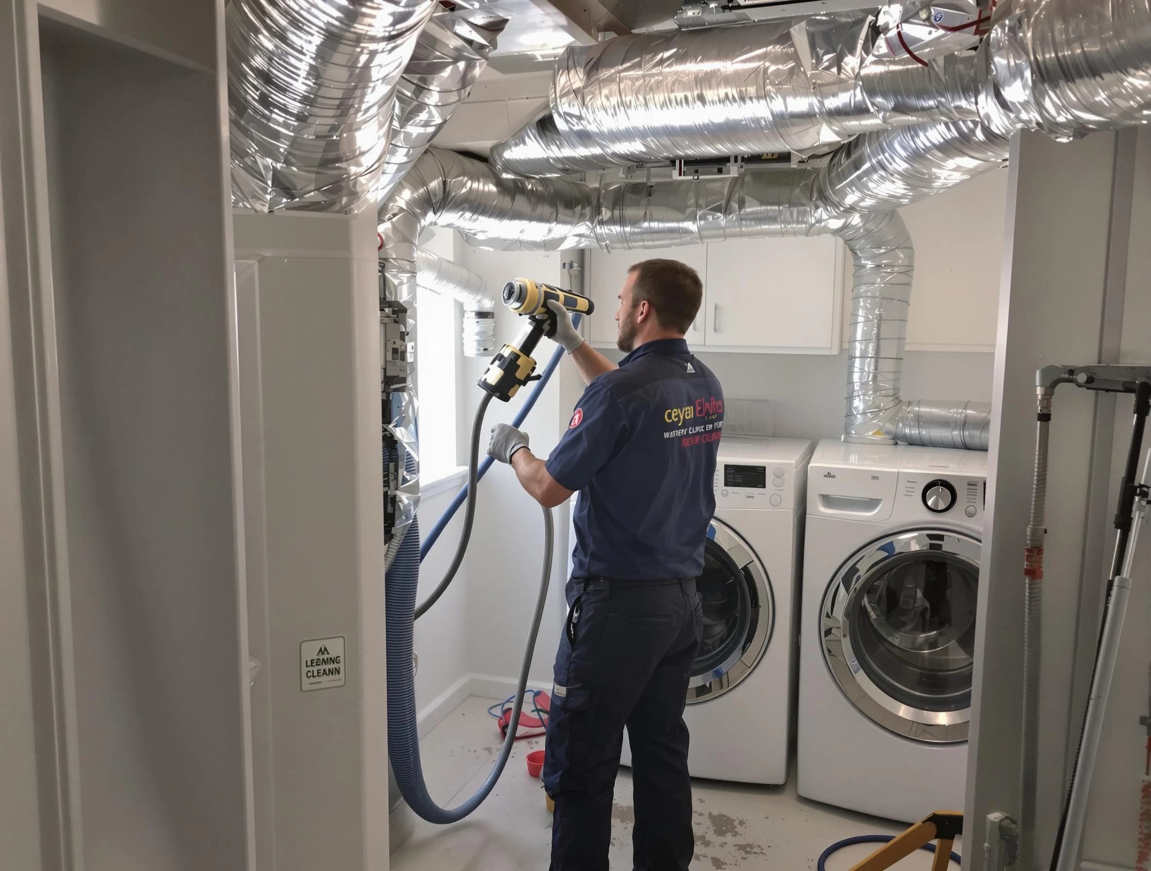 Los Lunas Dryer Vent Cleaning specialist using advanced equipment for thorough duct cleaning in Los Lunas