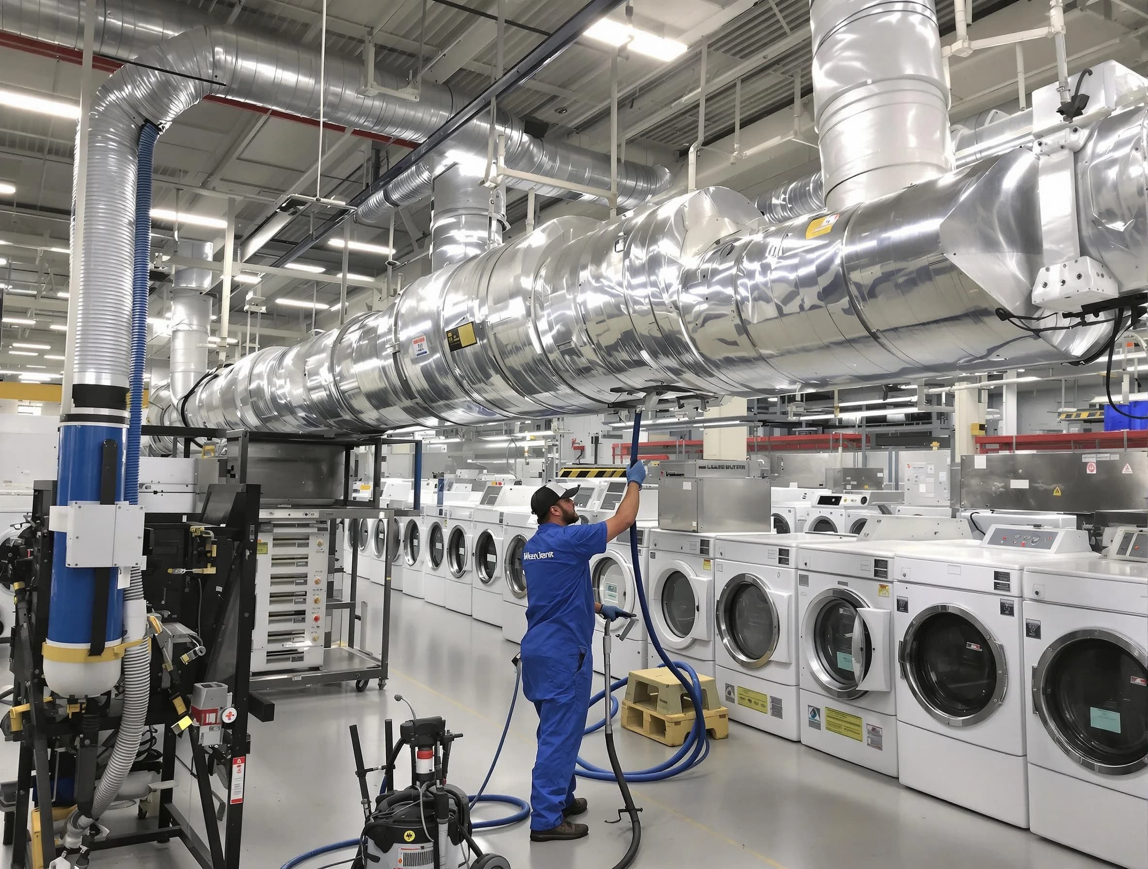 Los Lunas Dryer Vent Cleaning team performing heavy-duty industrial dryer vent cleaning in Los Lunas