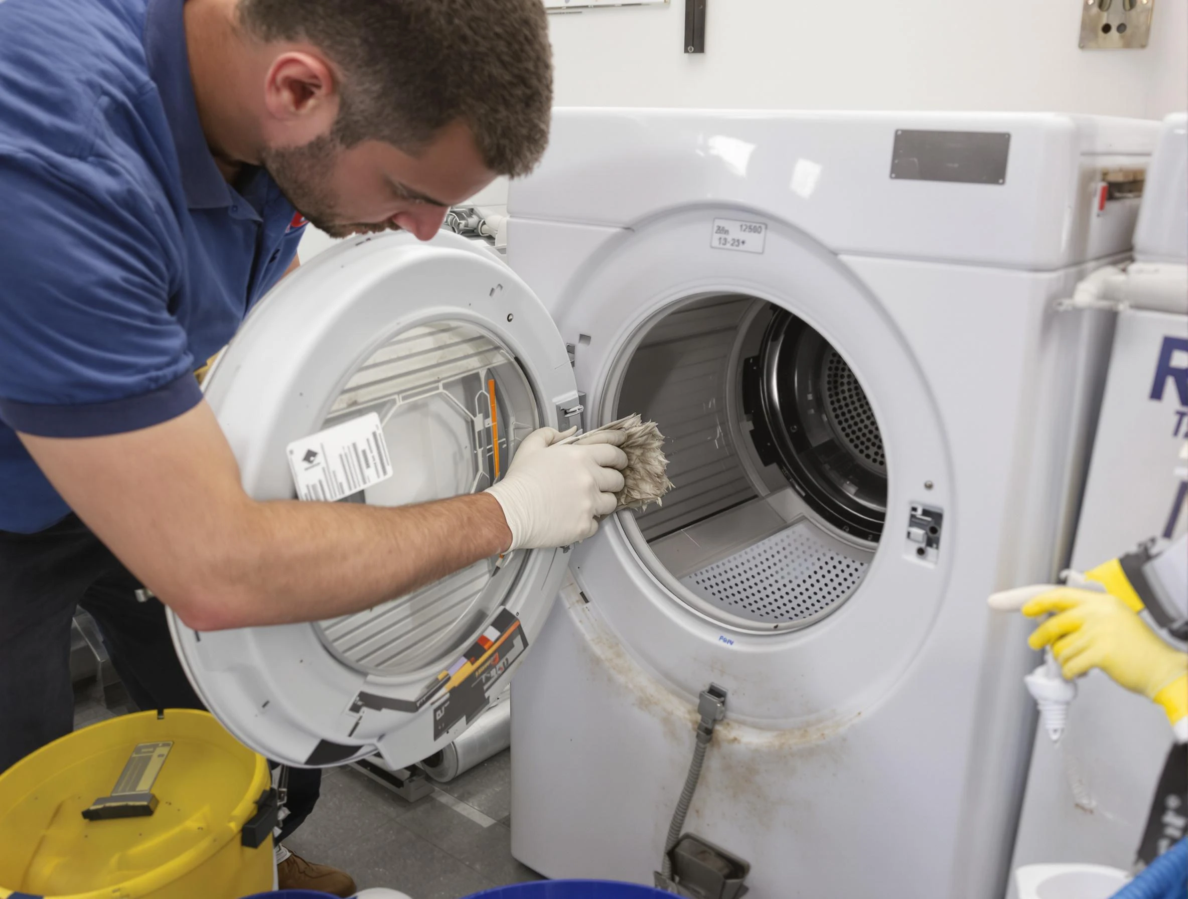 Los Lunas Dryer Vent Cleaning specialist performing detailed lint trap cleaning service in Los Lunas